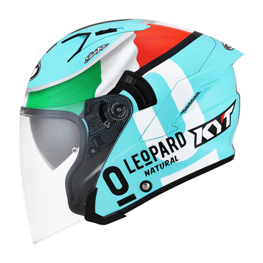 KYT NFJ Dennis Foggia Leopard Gloss Helmet - Main Image