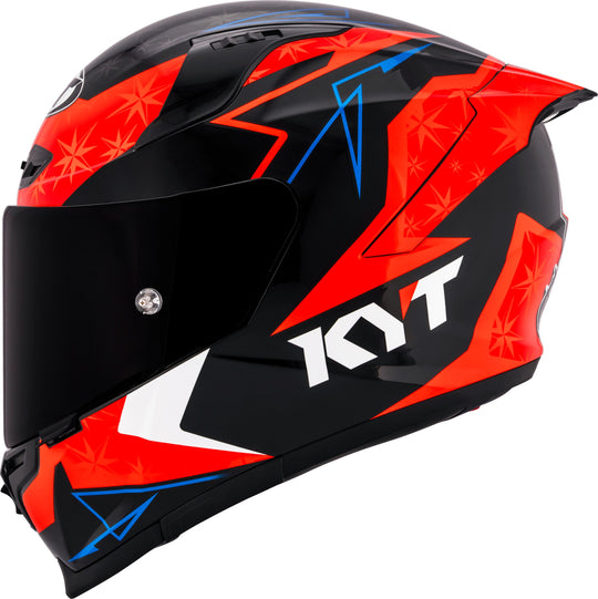 KYT Striker Fernandez Replica Gloss Black Red Helmet