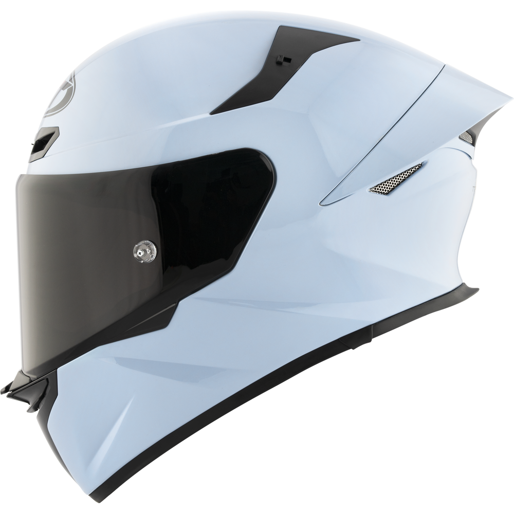 KYT TT Revo Plain Sea Blue Gloss Helmet