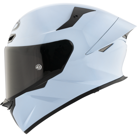 KYT TT Revo Plain Sea Blue Gloss Helmet