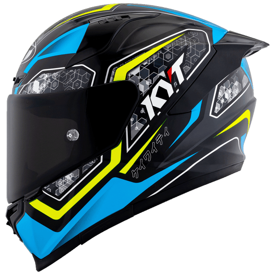 KYT Striker 2V #01 Gloss Black Blue Helmet