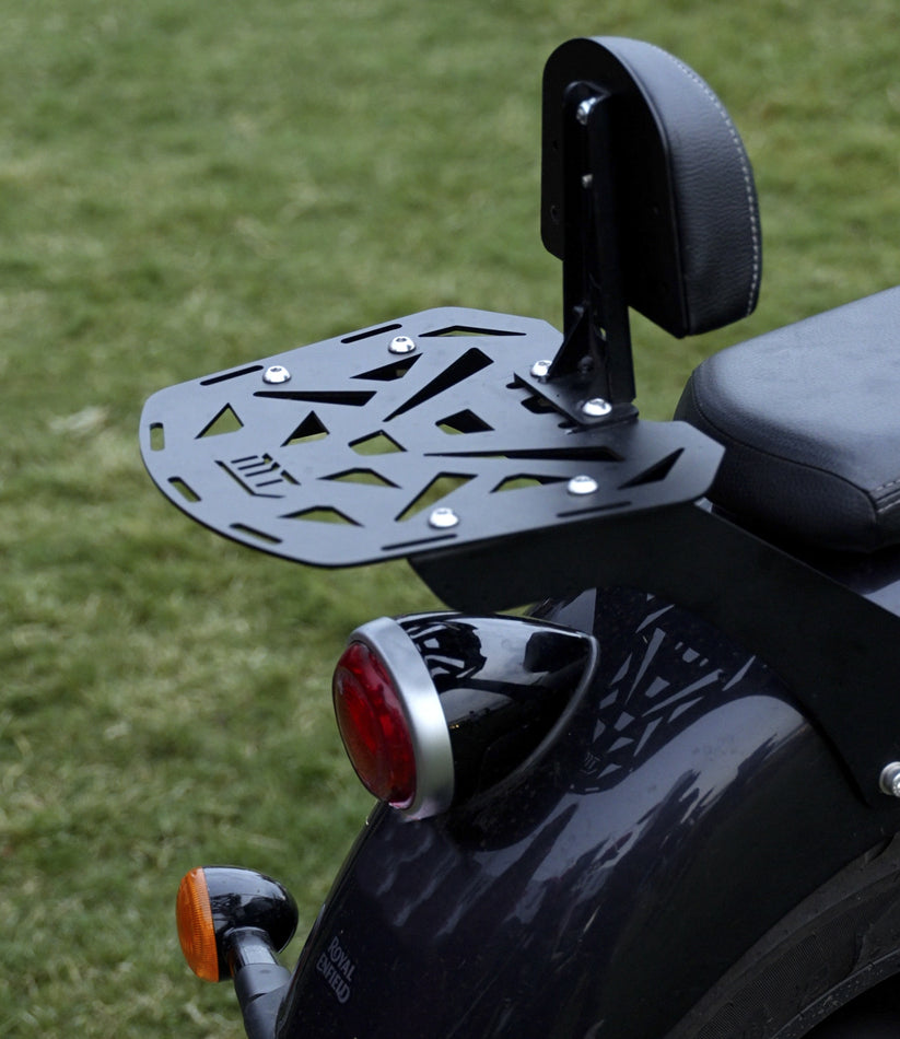 Moto Torque Royal Enfield Super Meteor 650 Back Carrier (Black)