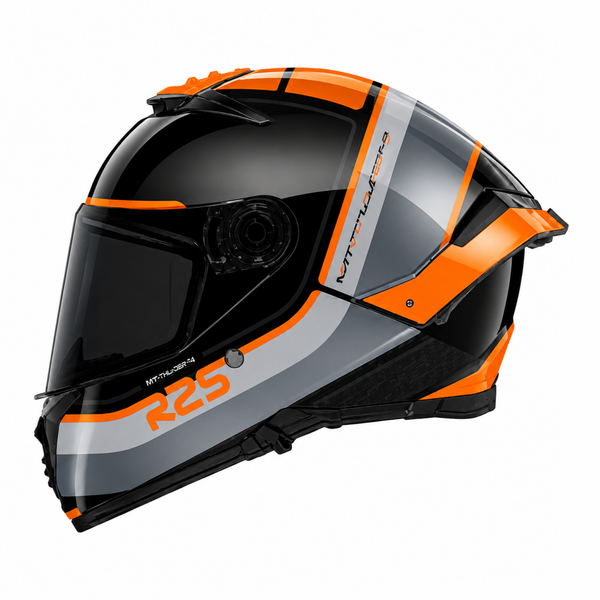 MT Thunder 4 SV R25 B4 Gloss Black Orange Helmet