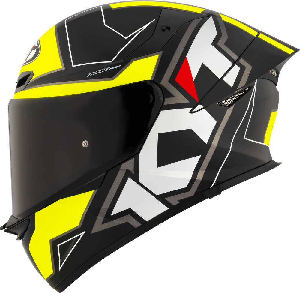 KYT TT Revo Electron Black Yellow Matt Helmet