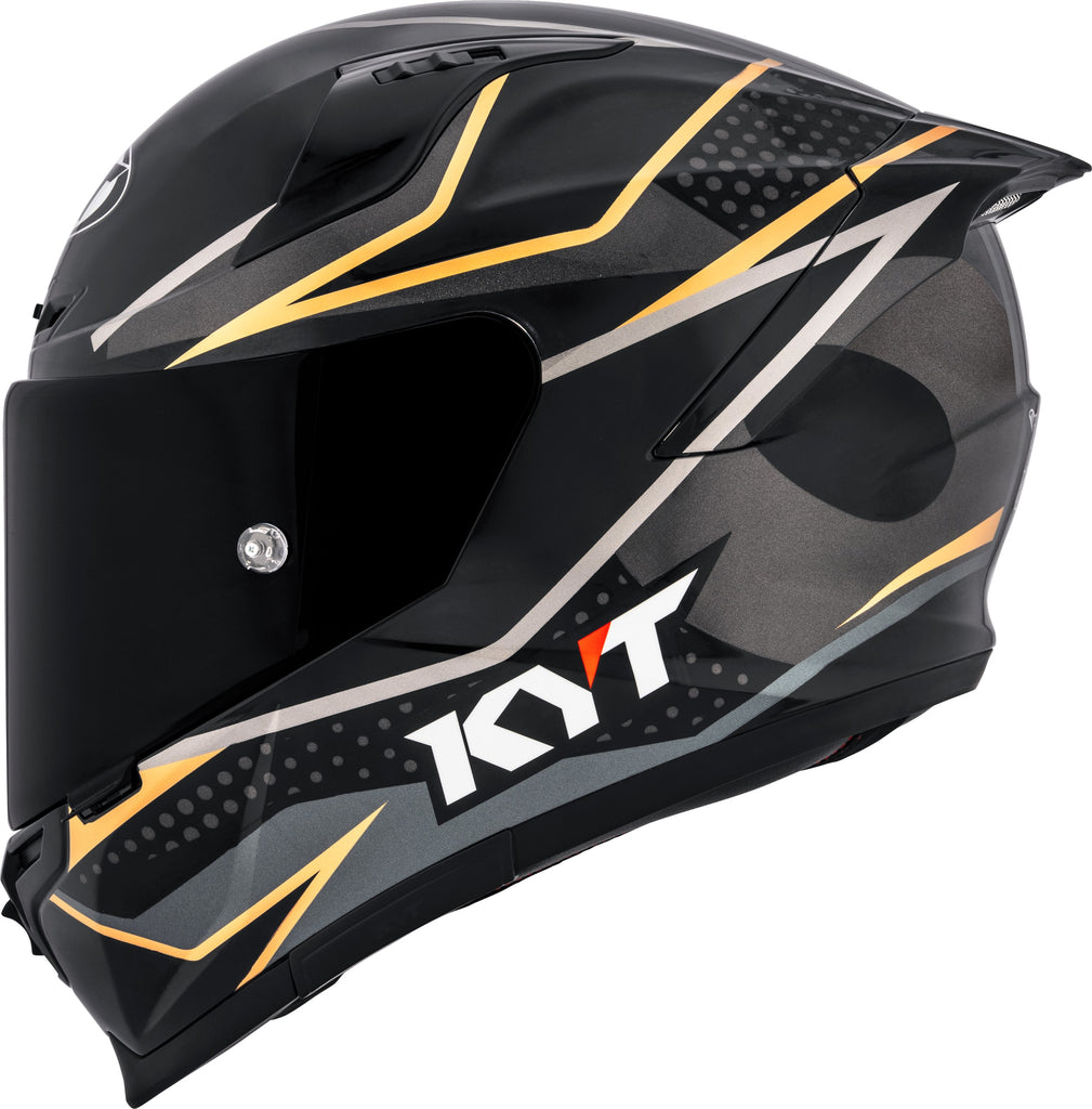 KYT Striker Davo Gloss Black Gold Helmet