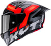 KYT R1R Carbon Accelerator Gloss Black Red Helmet