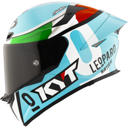 KYT TT Revo Leopard Racing Replica Tricolore Gloss Helmet