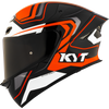 KYT TT Revo Overtech Black Orange Gloss Helmet