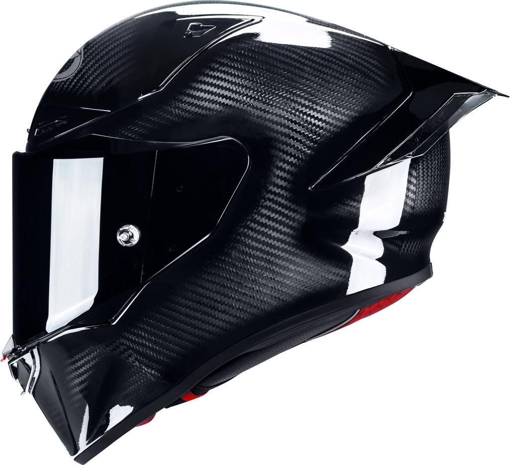 KYT R1R Carbon Solid Gloss Black Helmet