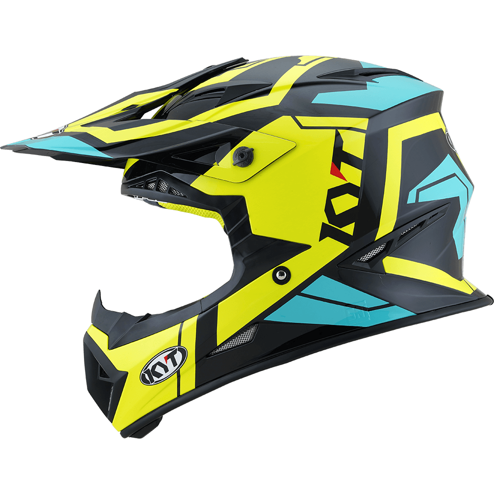 KYT Jumpshot #3 Black Aqua Gloss Helmet