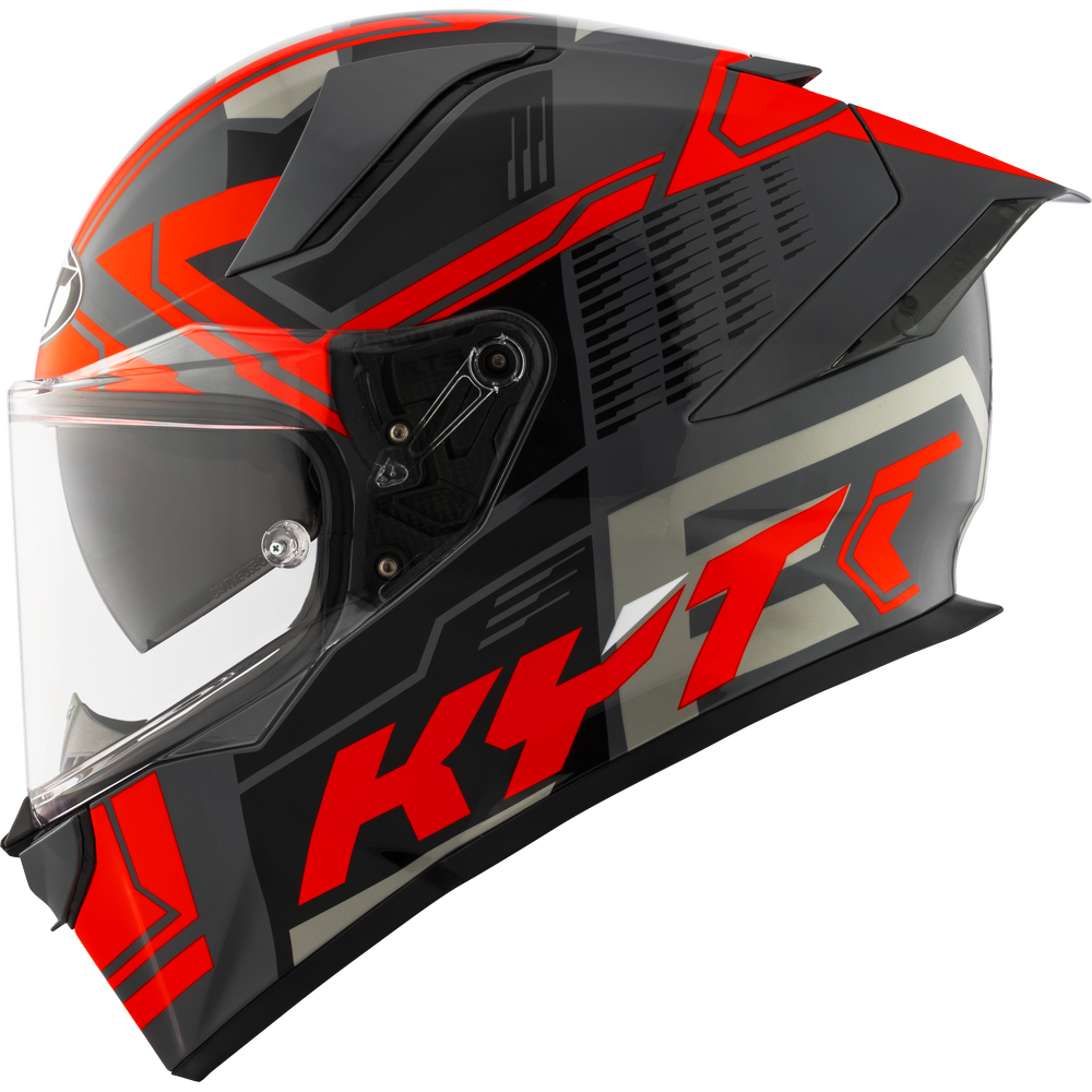 KYT R2R Pro Octane Black Red Gloss Helmet