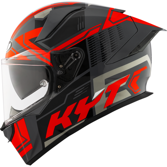 KYT R2R Pro Octane Black Red Gloss Helmet