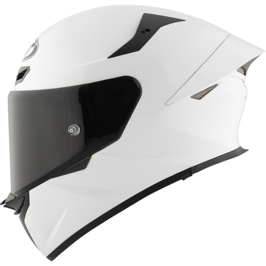 KYT TT Revo Plain White Gloss Helmet