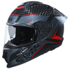 SMK Titan Carbon Nero Gloss Black Grey Red (GL263) Helmet