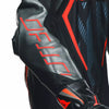 Dainese Audax D Zip Men One Piece Motorcycle Perforated Leather Suit (Black Red Fluro Antracite) - Moto Central