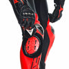 Dainese Audax D Zip Men One Piece Motorcycle Perforated Leather Suit (Black Red Fluro Antracite) - Moto Central