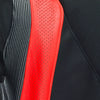 Dainese Audax D Zip Men One Piece Motorcycle Perforated Leather Suit (Black Red Fluro Antracite) - Moto Central