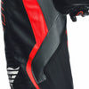 Dainese Audax D Zip Men One Piece Motorcycle Perforated Leather Suit (Black Red Fluro Antracite) - Moto Central