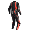 Dainese Audax D Zip Men One Piece Motorcycle Perforated Leather Suit (Black Red Fluro Antracite) - Moto Central
