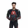 Dainese Audax D Zip Men One Piece Motorcycle Perforated Leather Suit (Black Red Fluro Antracite) - Moto Central