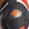 Dainese Laguna Seca 6 Men One Piece Motorcycle Perforated Leather Suit (Black White Fluro Red) - Moto Central