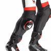 Dainese Laguna Seca 6 Men One Piece Motorcycle Perforated Leather Suit (Black White Fluro Red) - Moto Central
