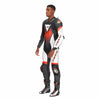 Dainese Laguna Seca 6 Men One Piece Motorcycle Perforated Leather Suit (Black White Fluro Red) - Moto Central