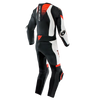 Dainese Laguna Seca 6 Men One Piece Motorcycle Perforated Leather Suit (Black White Fluro Red) - Moto Central