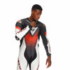 Dainese Laguna Seca 6 Men One Piece Motorcycle Perforated Leather Suit (Black White Fluro Red) - Moto Central