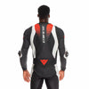 Dainese Laguna Seca 6 Men One Piece Motorcycle Perforated Leather Suit (Black White Fluro Red) - Moto Central