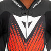 Dainese Laguna Seca 6 Men One Piece Motorcycle Perforated Leather Suit (Black White Fluro Red) - Moto Central