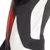 Dainese Laguna Seca 6 Men One Piece Motorcycle Perforated Leather Suit (Black White Fluro Red) - Moto Central