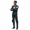 Dainese Tosa Men One Piece Motorcycle Perforated Leather Suit (Black White) - Moto Central