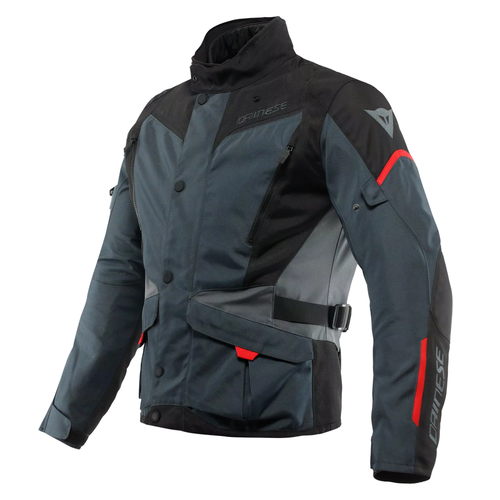 Dainese Tempest 3 D Dry Jacket (Ebony Black Lava Red) - Moto Central