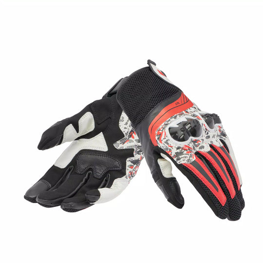 Dainese MIG 3 Leather Gloves (Black Red Spray White)