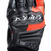 Dainese Carbon 4 Short Leather Gloves (Black Fluro Red)