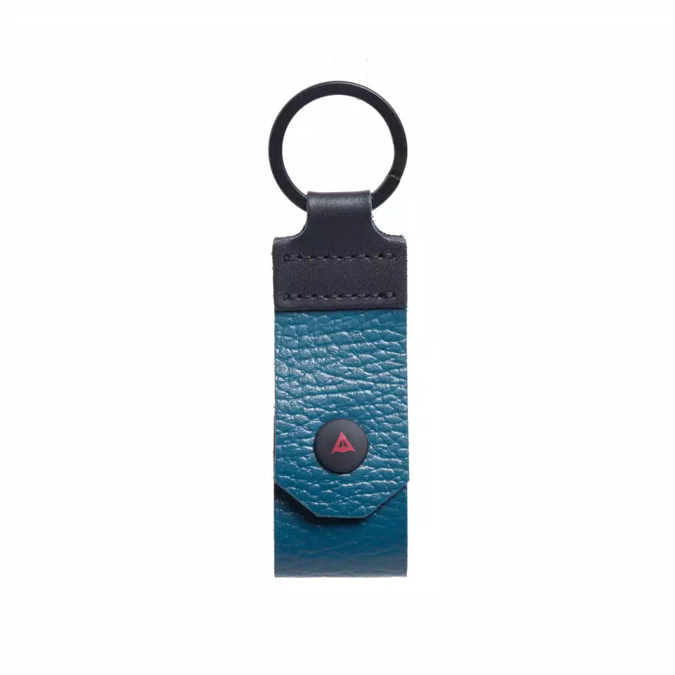 Dainese Pin Leather Keyring (Petrol Blue)
