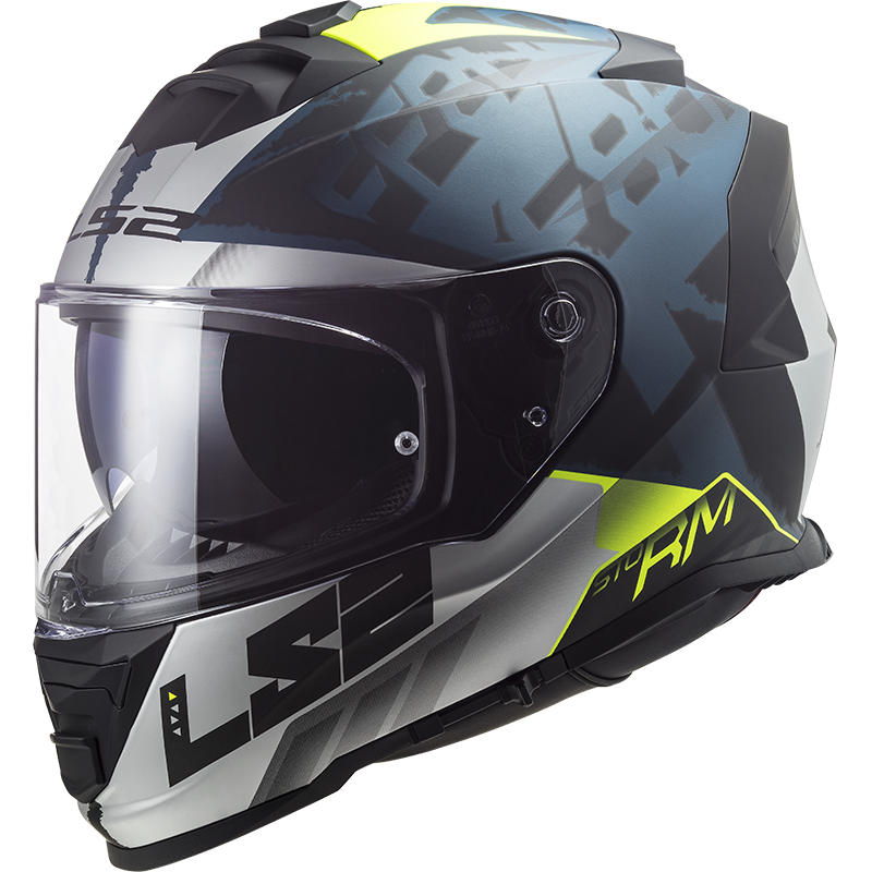 LS2 FF800 Storm II Sprinter Black Silver Cobalt Matt Helmet (D Ring)