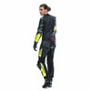 Dainese Misano 3 D Air Men One Piece Motorcycle Perforated Leather Suit (Black Anthracite Fluro Yellow) - Moto Central