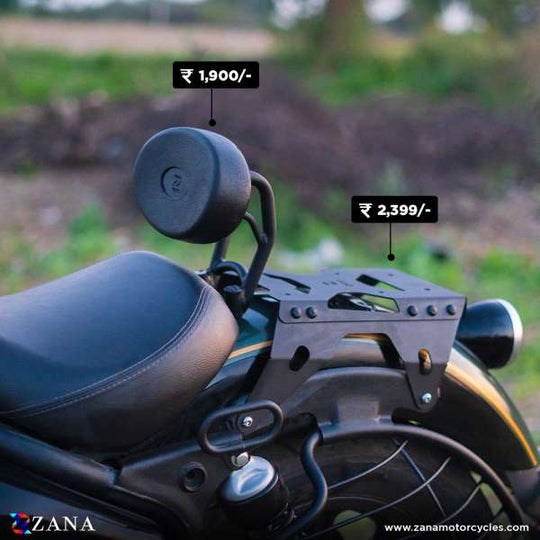ZANA Backrest Oval Compatible with luggage Rack for Super meteor 650 (ZI-8295)