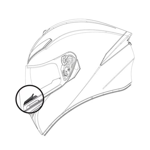 AGV Spare Nose Guard for K1S K1 K3SV K5S Helmets