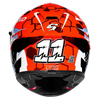 NHK K5R Matteo Ferrari #1 Gloss Fluro Red Orange Helmet