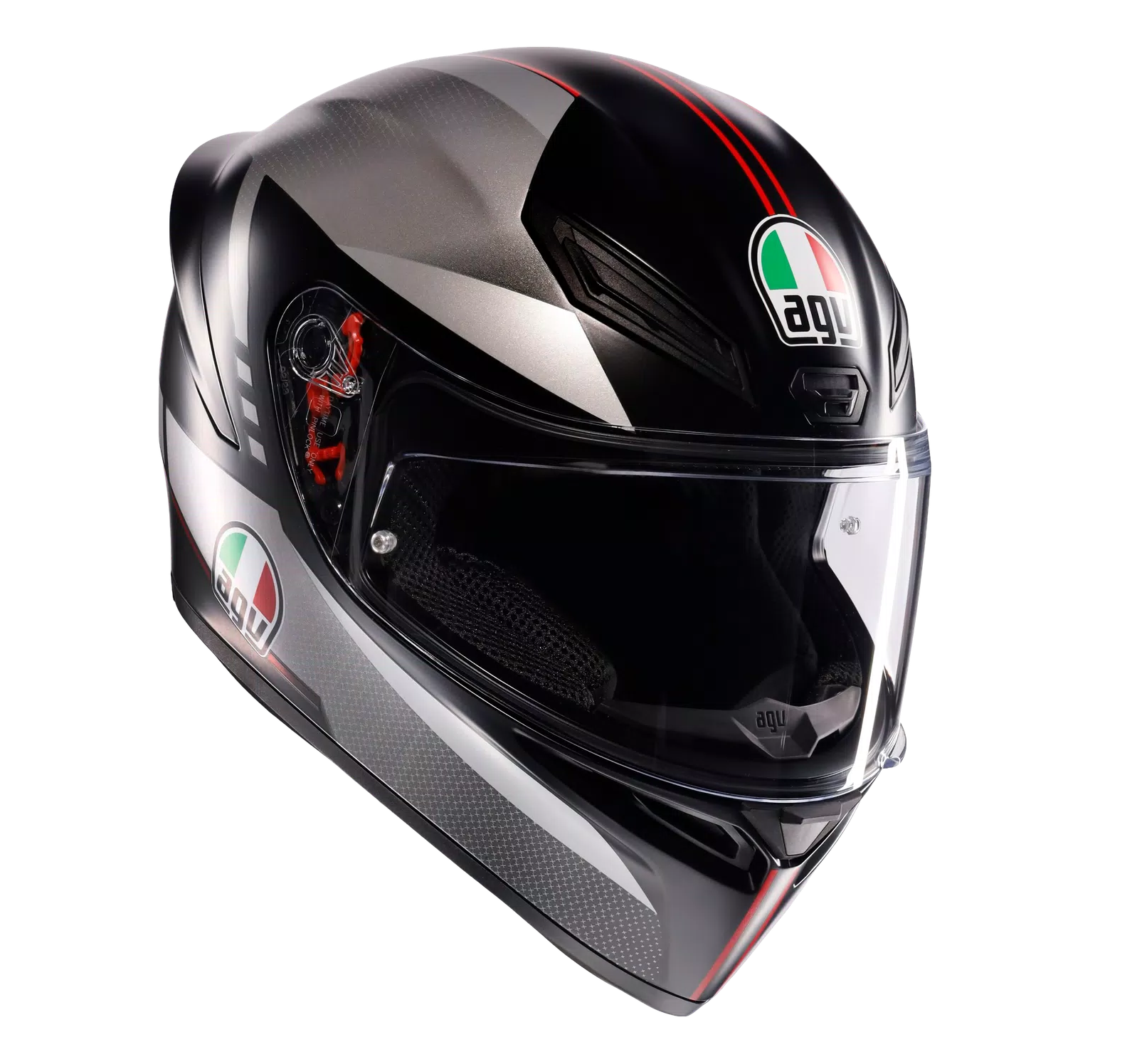 AGV K1 S Lap Matt Black Grey Red Helmet– Moto Central