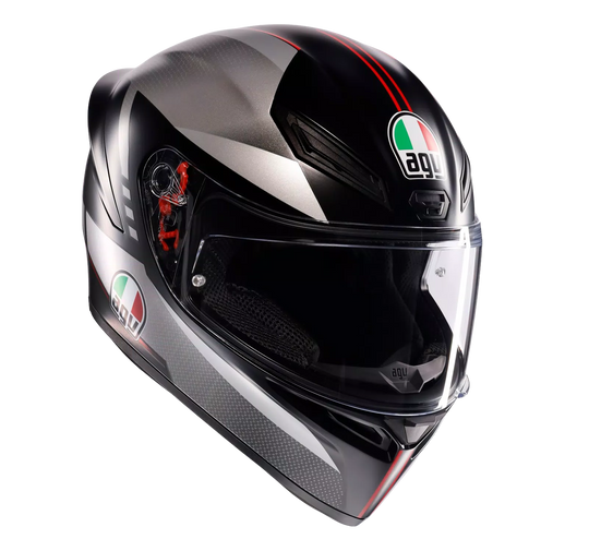 AGV K1 S Lap Matt Black Grey Red Helmet