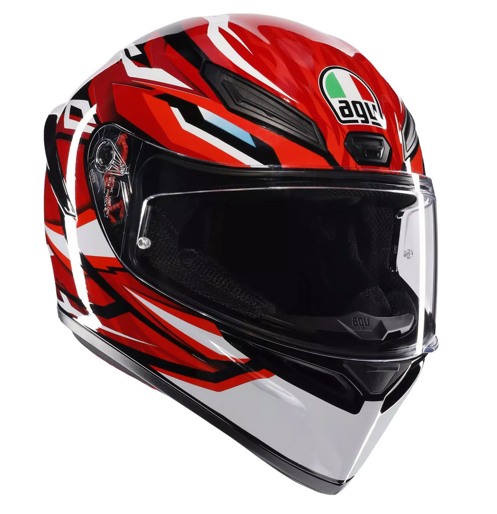 AGV K1 S Lion Gloss Black Red White Helmet
