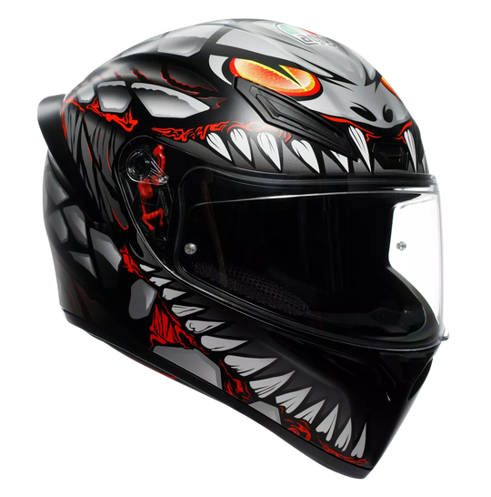 AGV K1 S Lyzard Matt Black Grey Red Helmet