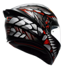 AGV K1 S Lyzard Matt Black Grey Red Helmet
