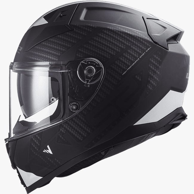 LS2 FF811 VECTOR II Splitter Gloss Black White Helmet