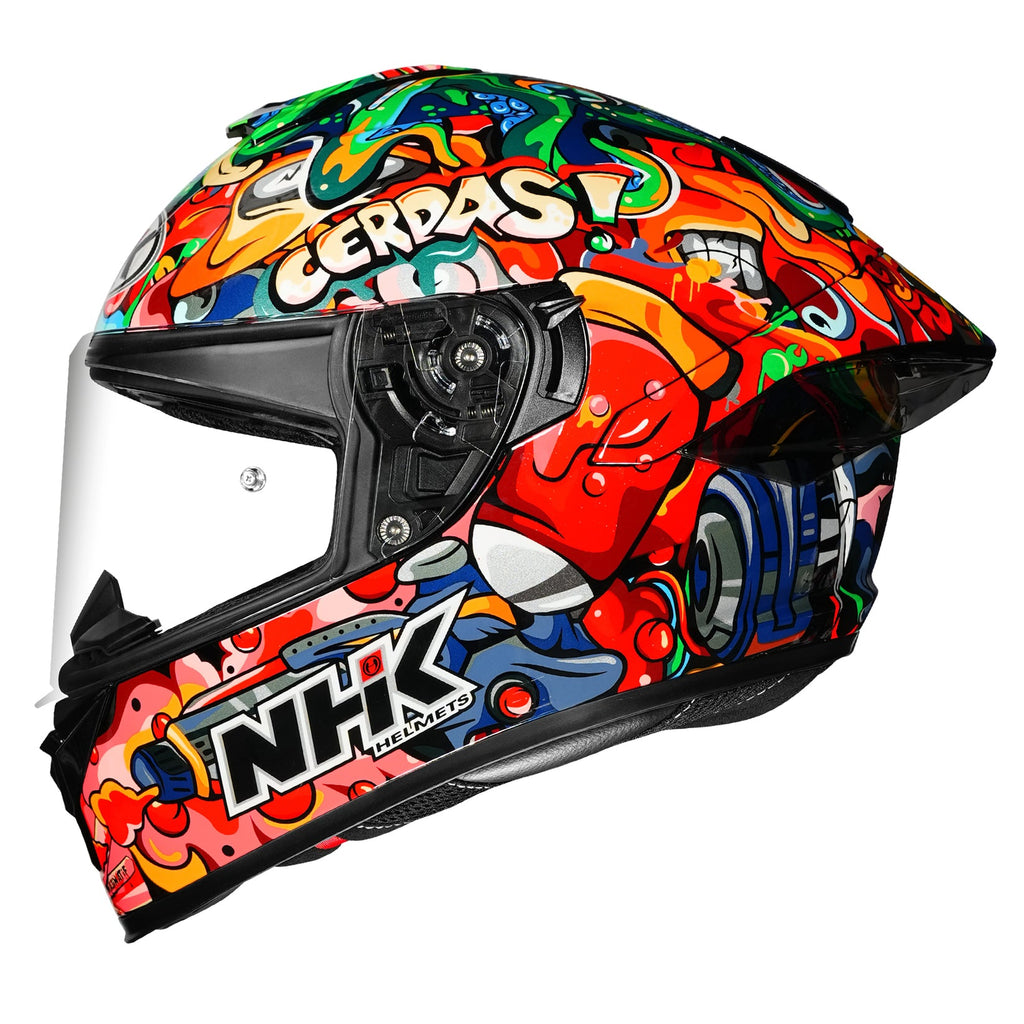 NHK K5R Alonso #16 Gloss Multi Street Art Black Helmet