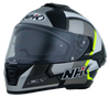 NHK K5R Retro Gloss Black Silver Yellow Helmet